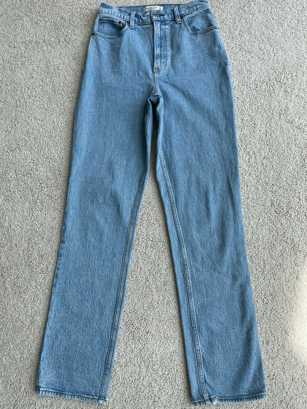 Abercrombie & Fitch The 90’s Straight Ultra High Rise Denim Jean Size 28 XL 6XL